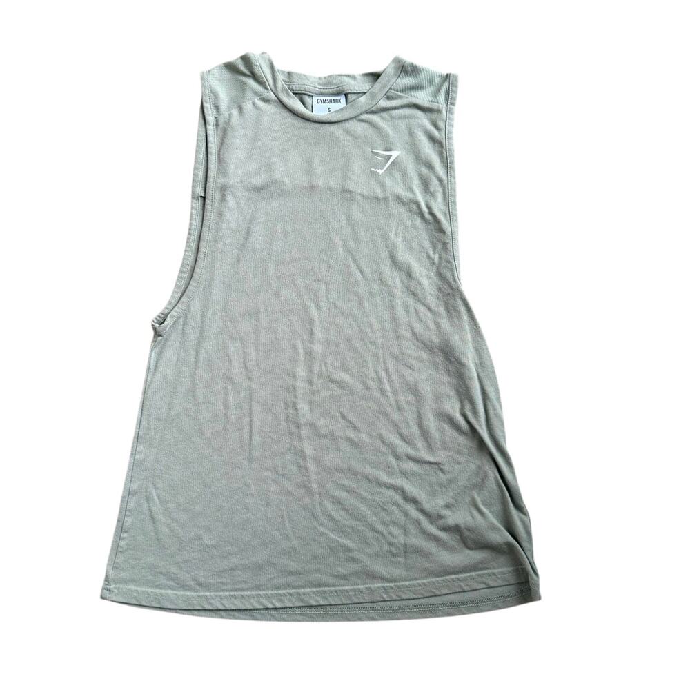 Gymshark Sage Green Mesh Back Tank Top, Men's Size Small